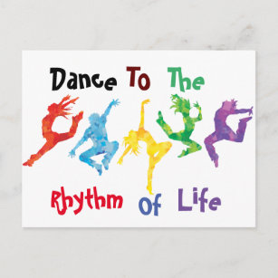 Tanz zum Rhythmus des Lebens Gruß Postkarte
