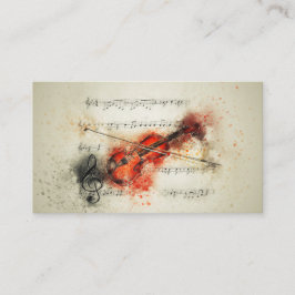 Tanz zur Music Business Card Visitenkarte