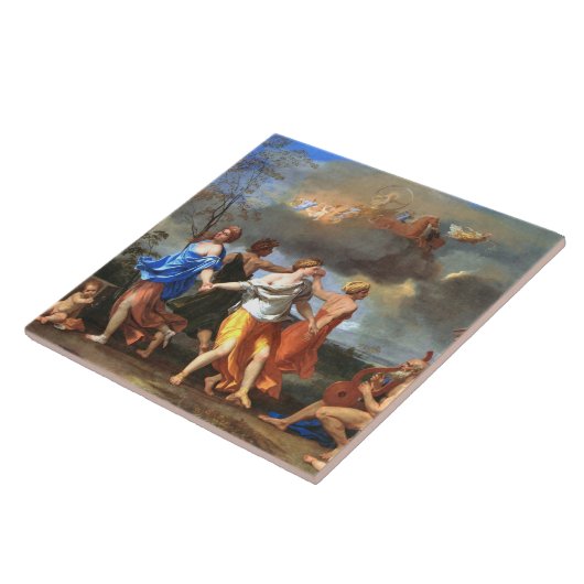 Tanz zur Musik der Zeit (von Nicholas Poussin) Fliese (Seite)