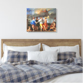 Tanz zur Musik der Zeit (von Nicholas Poussin) Leinwanddruck (Insitu (Schlafzimmer))