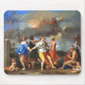Tanz zur Musik der Zeit (von Nicholas Poussin) Mousepad (Vorne)