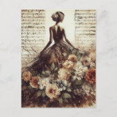 Tanz zur Musik Mixed Media Collage Postkarte (Vorderseite)