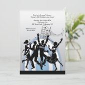 Tanz zur Musikeinladung Einladung (Stehend Vorderseite)