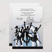 Tanz zur Musikeinladung Einladung (Vorne/Hinten)