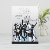 Tanz zur Musikeinladung Einladung (Stehend Vorderseite)