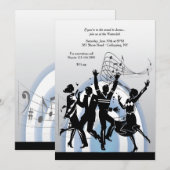 Tanz zur Musikeinladung Einladung (Vorne/Hinten)