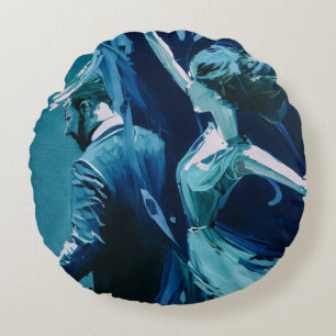 Tanz zwischen Bewegung und Stille Rundes Kissen