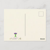 Tanzabend Funny Colorful Animal Art Postkarte (Rückseite)