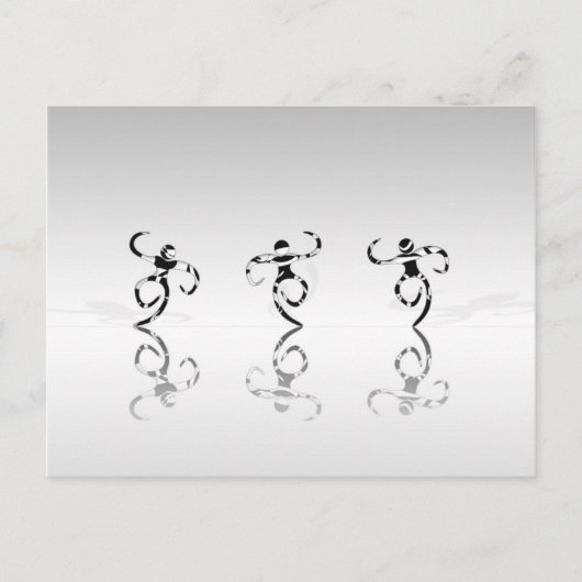 Tanzaffen Postkarte (Vorderseite)