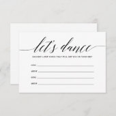 Tanzanfrage-Karte Begleitkarte (Vorne/Hinten)