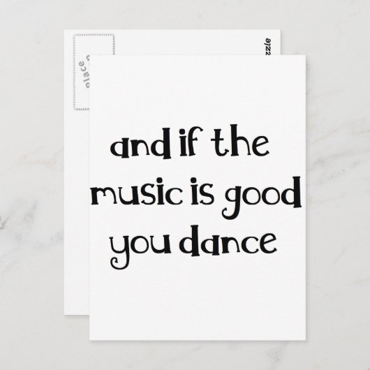 Tanzangebot Postkarte (Vorne/Hinten)