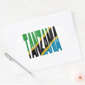 Tanzania flag ovaler aufkleber (Umschlag)
