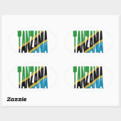 Tanzania flag ovaler aufkleber (Blatt)