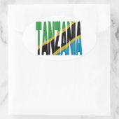 Tanzania flag ovaler aufkleber (Tasche)