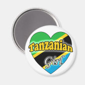 Tanzanian Girl Magnet (Vorderseite/Rückseite)