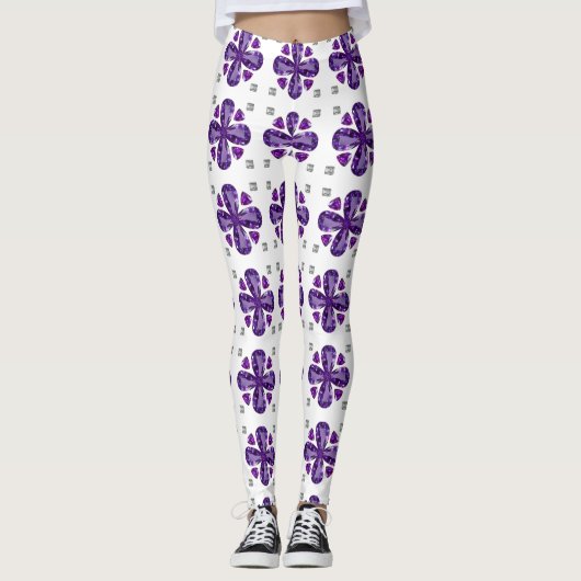 Tanzanit 4-Leaf Leggings (Vorderseite)