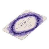 Tanzanit Dezember Geburtsstein Flexi Magnet (Linke Seite)