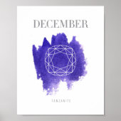 Tanzanite Birthstone Dezember Poster (Vorne)