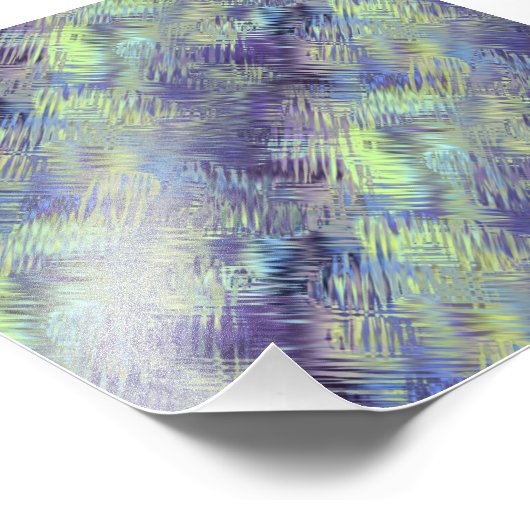 Tanzanite Blue Liquid Pattern Fotodruck (Ecke)