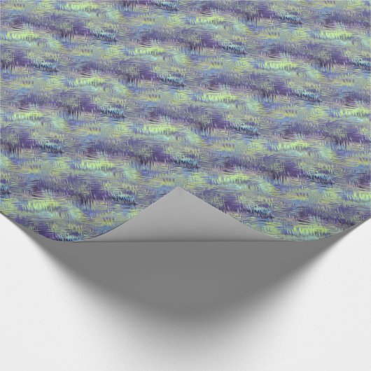 Tanzanite Blue Liquid Pattern Geschenkpapier (Ecke)
