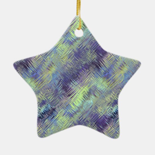 Tanzanite Blue Liquid Pattern Keramikornament (Hinten)