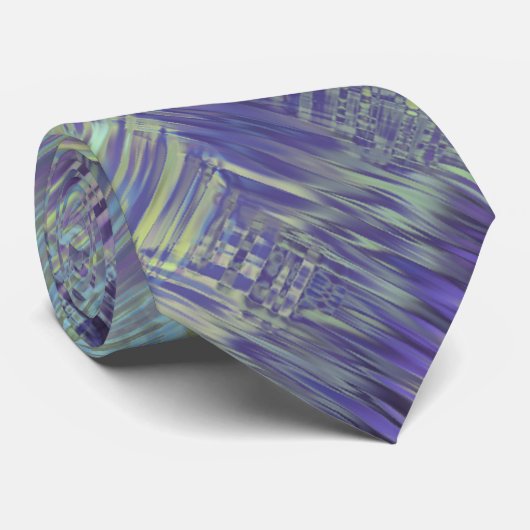 Tanzanite Blue Liquid Pattern Krawatte (Gerollt)