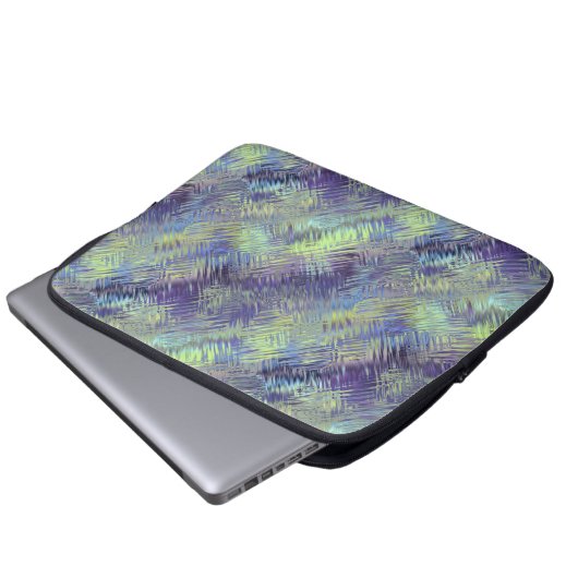 Tanzanite Blue Liquid Pattern Laptopschutzhülle (Vorne Knopf)