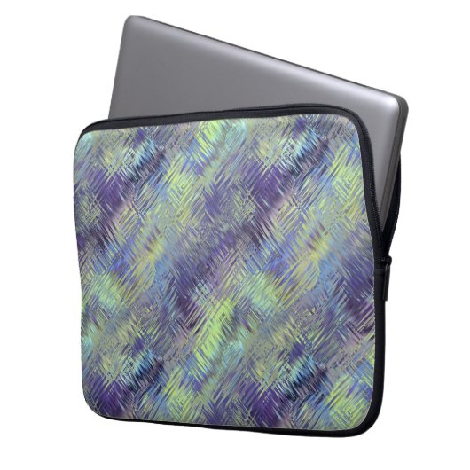 Tanzanite Blue Liquid Pattern Laptopschutzhülle (Vorderseite Links)