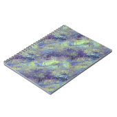 Tanzanite Blue Liquid Pattern Notizblock (Linke Seite)