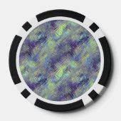 Tanzanite Blue Liquid Pattern Pokerchips (Rückseite)