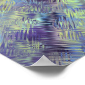 Tanzanite Blue Liquid Pattern Poster (Ecke)