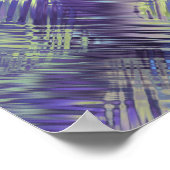 Tanzanite Blue Liquid Pattern Poster (Ecke)