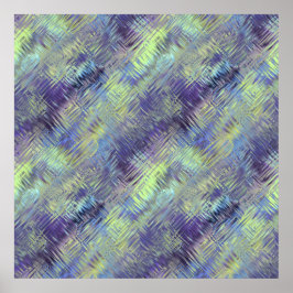 Tanzanite Blue Liquid Pattern Poster