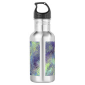 Tanzanite Blue Liquid Pattern Trinkflasche (Rückseite)