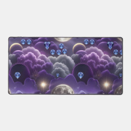 Tanzanite Diamond Celestial Moon Schreibtischunterlage