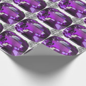 Tanzanite Gemstone Lila Geschenkpapier (Ecke)