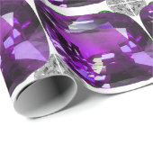 Tanzanite Gemstone Lila Geschenkpapier (Rolleneckpunkt)