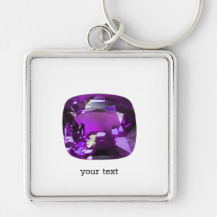 Tanzanite Gemstone Lila Schlüsselanhänger