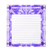 Tanzanite Gemstone Lined Personalisiert Notizblock (Vorderseite)