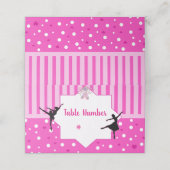 Tanzballerina Geburtstagsfeier Platzkarte (Außenseite Aufgefaltet)