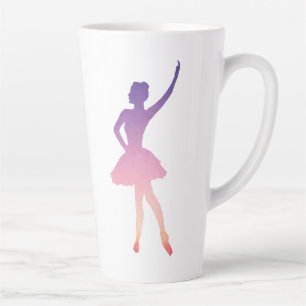 Tanzballerina in modernem geometrischem Design Milchtasse