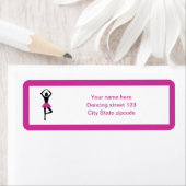 Tanzballerina, schwarz, heißrosa, Brauch (Insitu)