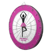 Tanzballerina, schwarz, heißrosa, Brauch Dartscheibe (Vorderseite rechts)