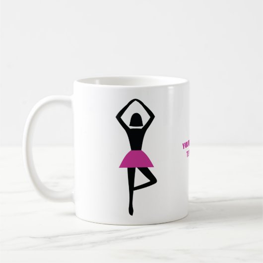 Tanzballerina, schwarz, heißrosa, Brauch Kaffeetasse (Links)