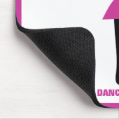 Tanzballerina, schwarz, heißrosa, Brauch Mousepad (Ecke)
