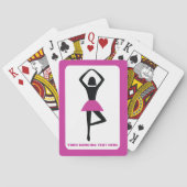 Tanzballerina, schwarz, heißrosa, Brauch Spielkarten (Rückseite)
