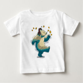 Tanzbär mit Kopfhörern Baby T-shirt