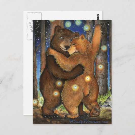 Tanzbär Postkarte (Vorne/Hinten)