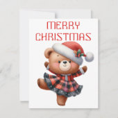 Tanzbären-Cube - Weihnachtskarte Feiertagskarte (Vorderseite)