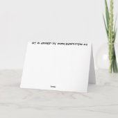 Tanzbären Gruß Kunsteilen Karte (Rückseite)